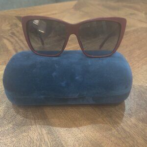 GUCCI LEATHER Runway style sunglasses New $1353.00